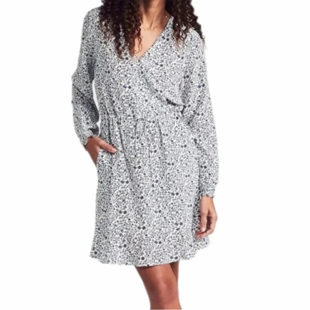 Faherty Silk Blue Floral Dress